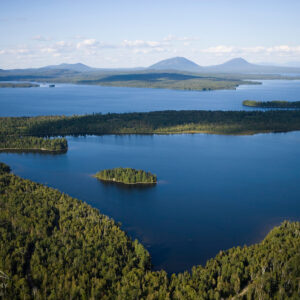 An aerial view of Moosehead Lake in Maine.