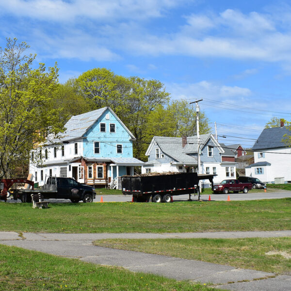 exterior a house being renovated