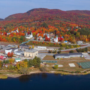 Island Pond, Vermont, in the fall.