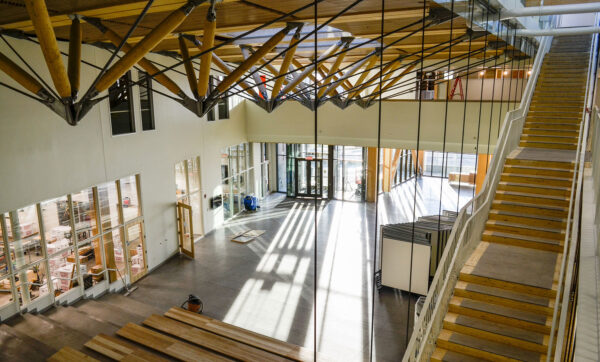 Interior photo of the John W. Olver Design building
