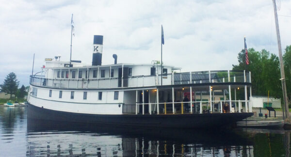The Katahdin steamboat, docked