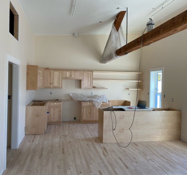 Kitchen cabinets installed in new apartment in Lancaster, NH