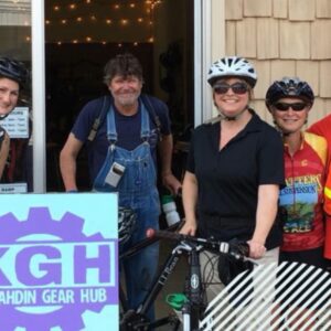 People at the Katahdin Gear Library.