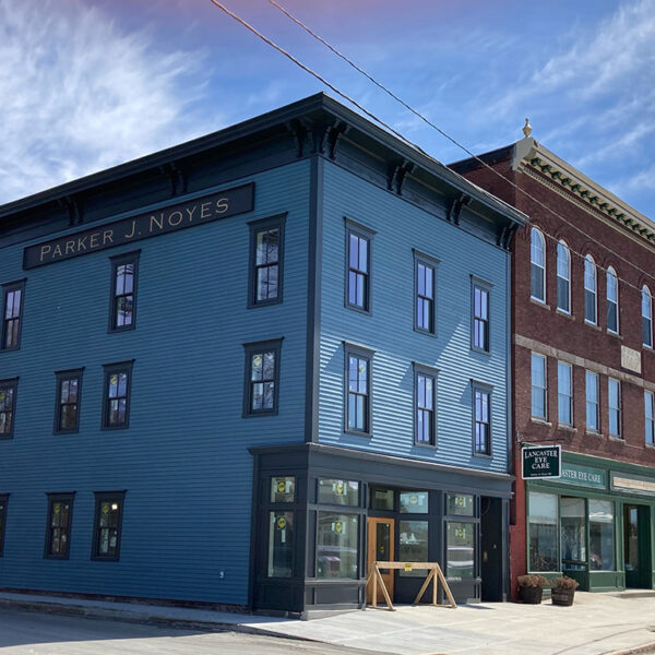 The renovated historic Parker J. Noyes building in Lancaster, NH.