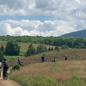 Mountain bikers enjoy rolling trails at Kingdom Trails in Vermont
