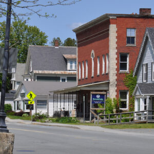 Buildings on Railroad Street in St. Johnsbury ,VT