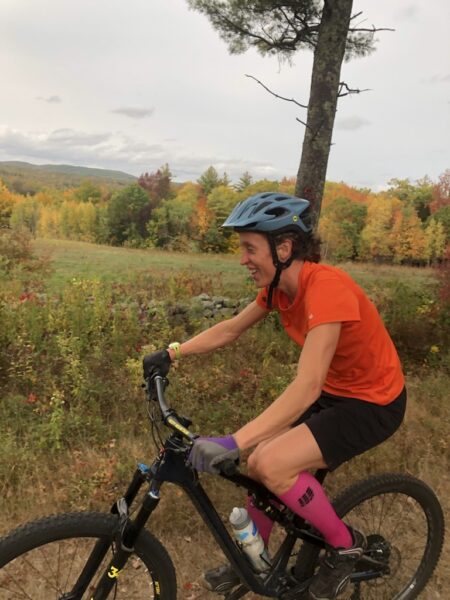 Maura Adams mountain biking.