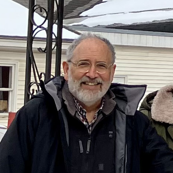 man outside in winter