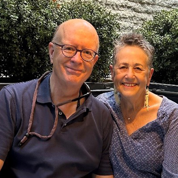 Man and woman sitting together